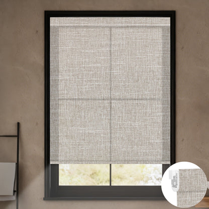 Kincmo No Drill Roller Shades, Motorized 70% Blackout Light Filtering - Aurora