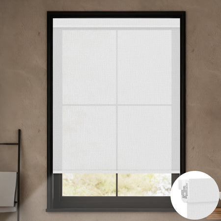 Kincmo No Drill Roller Shades, Motorized 70% Blackout Light Filtering - Aurora