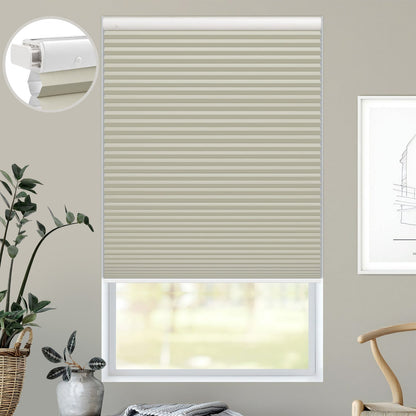 Kincmo No Drill Cellular Shades, Motorized 100% Blackout