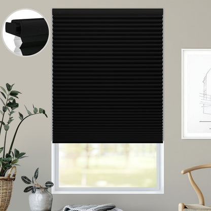 Kincmo No Drill Cellular Shades, Motorized 100% Blackout