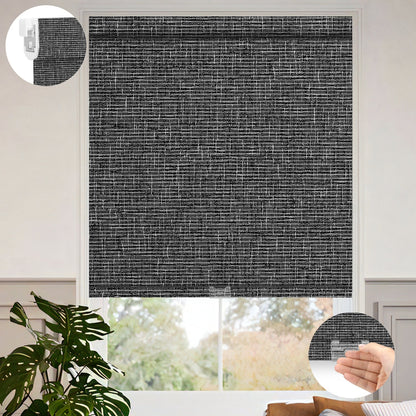 Kincmo No Drill Cordless Roller Shades 100% Blackout - Classic