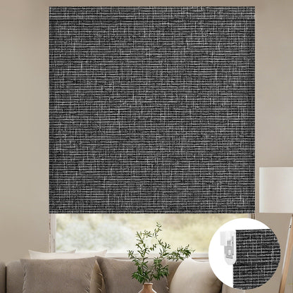 Kincmo No Drill Roller Shades, Motorized 75% Blackout Light Filtering - Classic