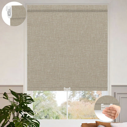 Kincmo No Drill Cordless Roller Shades 100% Blackout - Classic