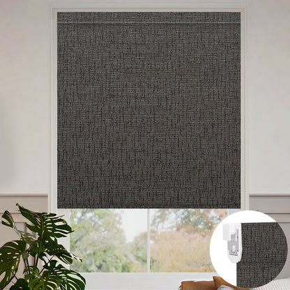 Kincmo No Drill Roller Shades, Motorized 100% Blackout - Classic