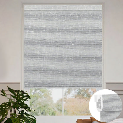 Kincmo No Drill Roller Shades, Motorized 100% Blackout - Classic