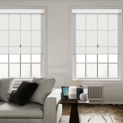 Kincmo Motorized Light Filtering Roller Shades 75% Blackout - Classic