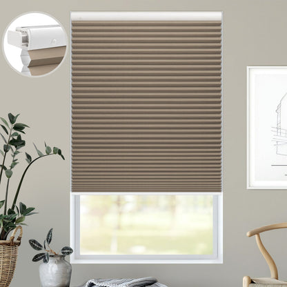 Kincmo No Drill Cellular Shades, Motorized 100% Blackout