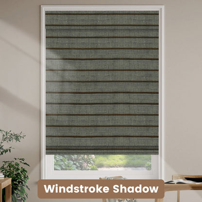 Kincmo Motorized Natural Woven Wood Shades 50%/70%/100% Blackout - Designer