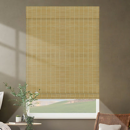 Kincmo Motorized 100% Bamboo Shades 50%/70%/100% Blackout - Pure Bamboo
