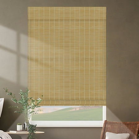 Kincmo Motorized 100% Bamboo Shades 50%/70%/100% Blackout - Pure Bamboo