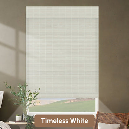 Kincmo Motorized 100% Bamboo Shades 50%/70%/100% Blackout - Pure Bamboo