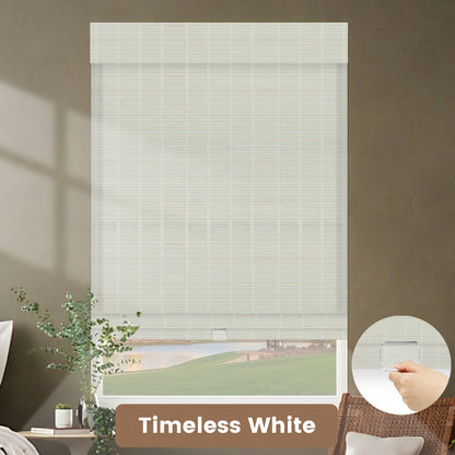 Kincmo Cordless 100% Bamboo Shades 50%/70%/100% Blackout - Pure Bamboo