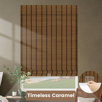 Kincmo Cordless 100% Bamboo Shades 50%/70%/100% Blackout - Pure Bamboo