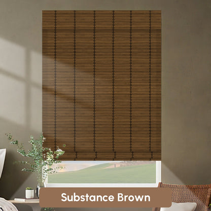 Kincmo Motorized 100% Bamboo Shades 50%/70%/100% Blackout - Pure Bamboo