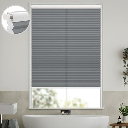 Kincmo No Drill Cellular Shades, Motorized Light Filtering | Double-Cell