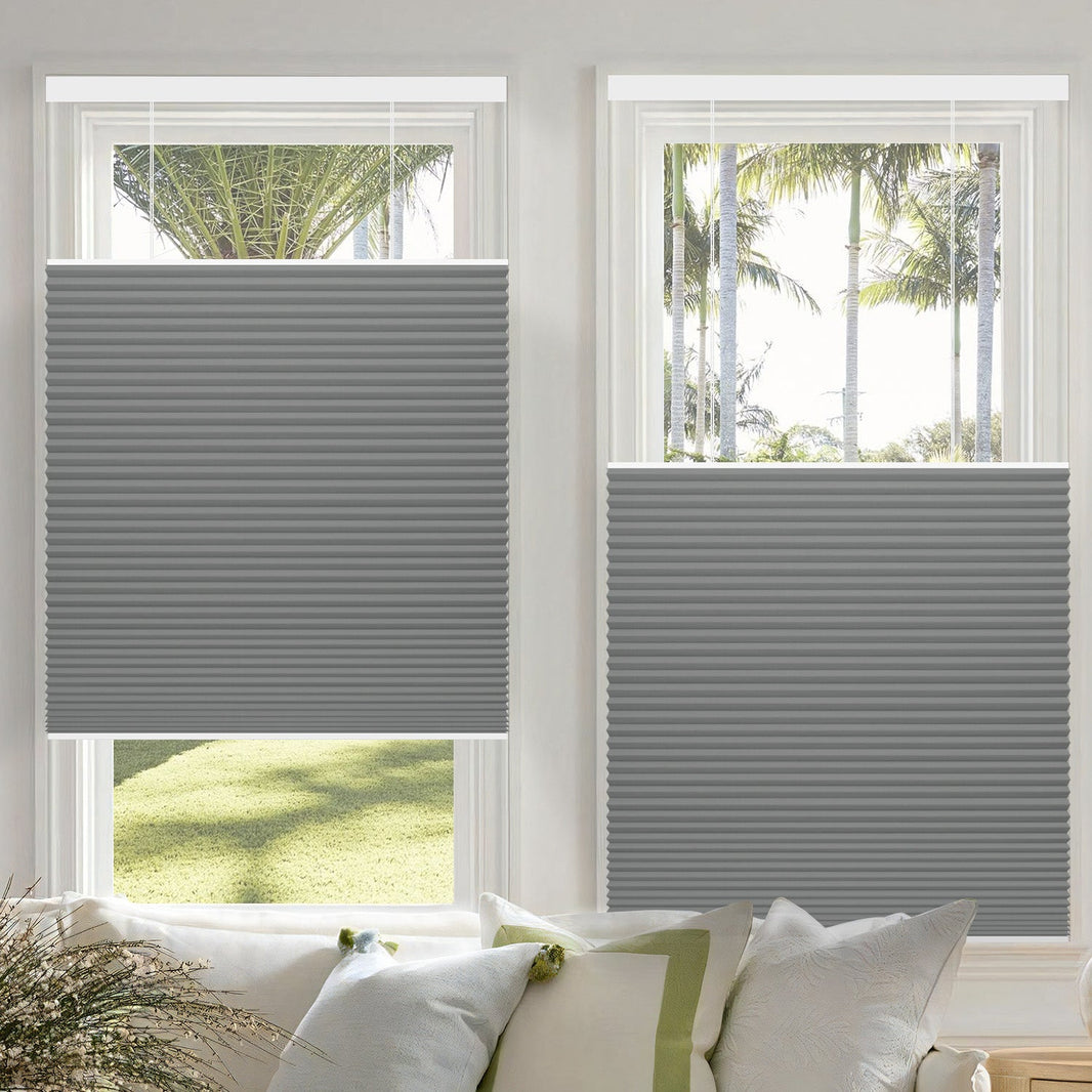 Kincmo Motorized 100% Blackout Top Down Bottom Up Cellular Shades | Double Cell