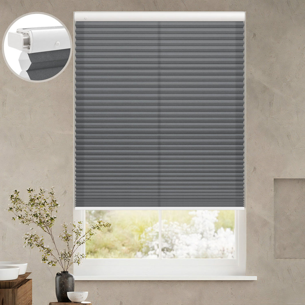 Kincmo No Drill Cellular Shades, Motorized Light Filtering