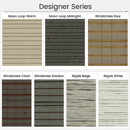 Kincmo Cordless Woven Wood Shades 50%/70%/100% Blackout - Designer