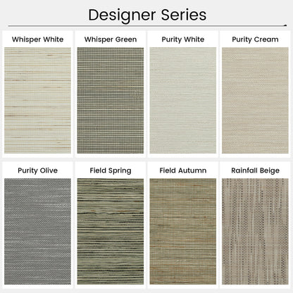 Kincmo Cordless Woven Wood Shades 50%/70%/100% Blackout - Designer