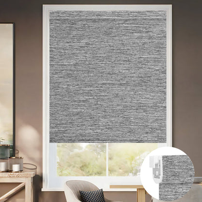 Kincmo No Drill Roller Shades, Motorized 100% Blackout - Dreamy