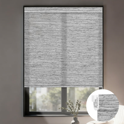 Kincmo No Drill Roller Shades, Motorized 75% Blackout Light Filtering - Dreamy