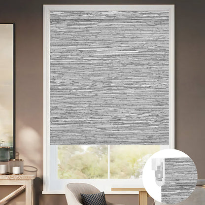 Kincmo No Drill Roller Shades, Motorized 100% Blackout - Dreamy
