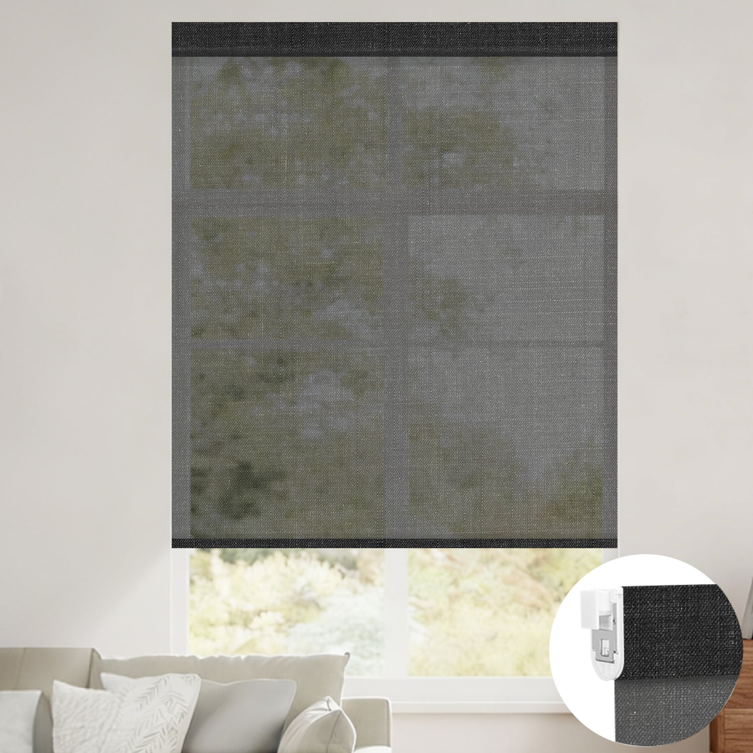 motorized light filtering no drill blinds