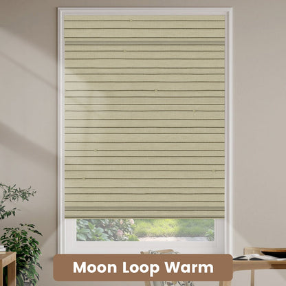 Kincmo Motorized Natural Woven Wood Shades 50%/70%/100% Blackout - Designer