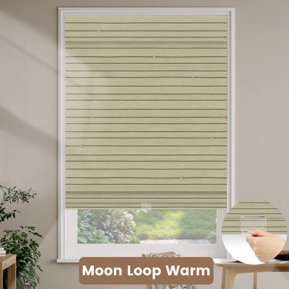 Kincmo Cordless Woven Wood Shades 50%/70%/100% Blackout - Designer