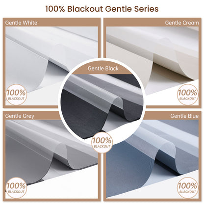 Kincmo Motorized Zebra Shades 100% Blackout - Gentle