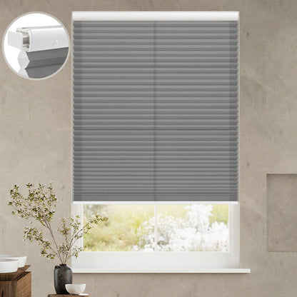 Kincmo No Drill Cellular Shades, Motorized Light Filtering