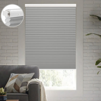 Kincmo No Drill Cellular Shades, Motorized 100% Blackout | Double-Cell