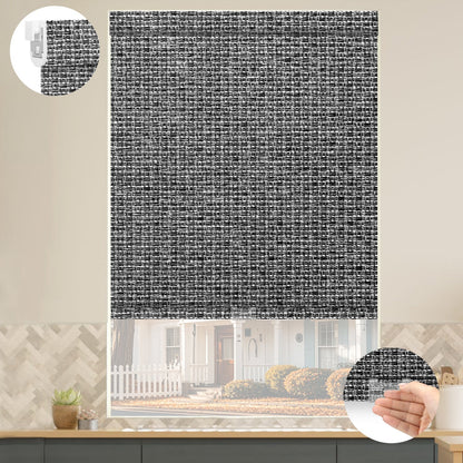 Kincmo No Drill Cordless Roller Shades 100% Blackout - Groove