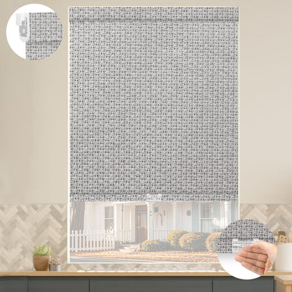 Kincmo No Drill Cordless Roller Shades 100% Blackout - Groove