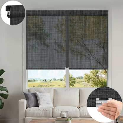 Kincmo No Drill Cordless UV Protection Solar Shades 0%/1%/3%/5% Openness