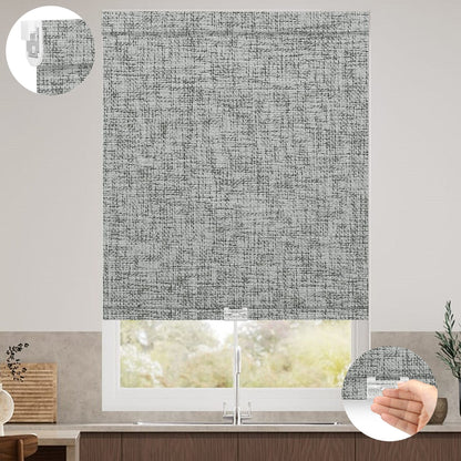 Kincmo No Drill Cordless Roller Shades 100% Blackout - Mist