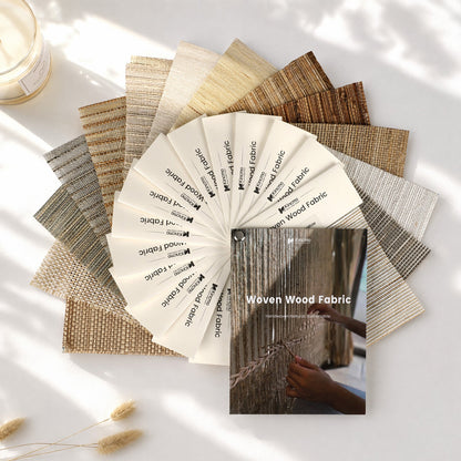 Kincmo Woven Wood Shade Fabric Swatches - Natural Rustic