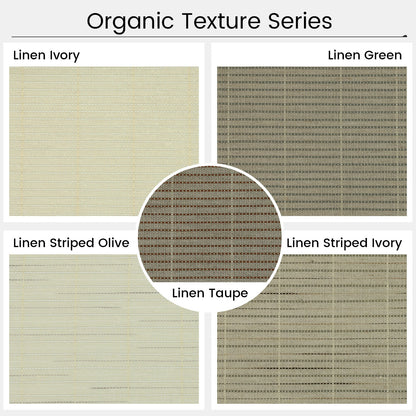 Kincmo Cordless Woven Wood Shades 50%/70%/100% Blackout - Organic Texture