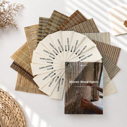 Kincmo Woven Wood Shade Fabric Swatches - Organic Texture