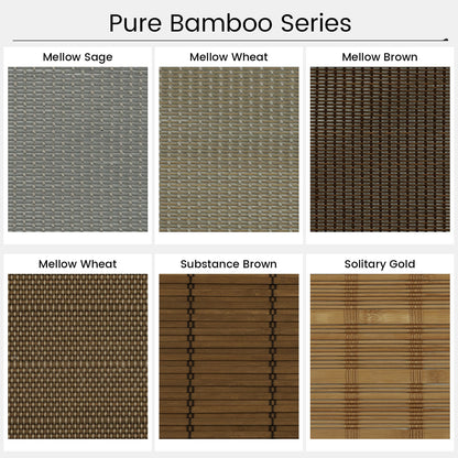 Kincmo Motorized 100% Bamboo Shades 50%/70%/100% Blackout - Pure Bamboo