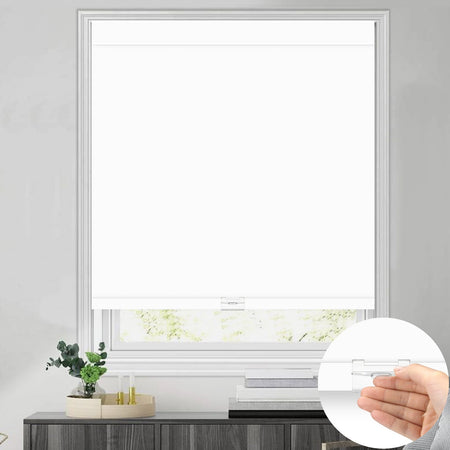 Kincmo Cordless 100% Blackout Roller Shades - Pure