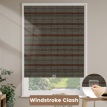 Kincmo Cordless Woven Wood Shades 50%/70%/100% Blackout - Designer