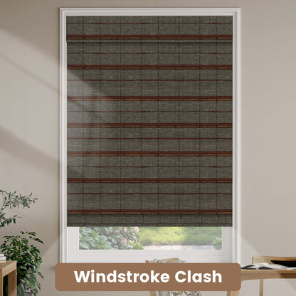 Kincmo Motorized Natural Woven Wood Shades 50%/70%/100% Blackout - Designer