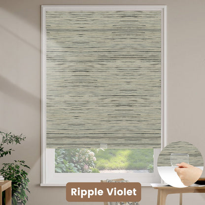 Kincmo Cordless Woven Wood Shades 50%/70%/100% Blackout - Designer
