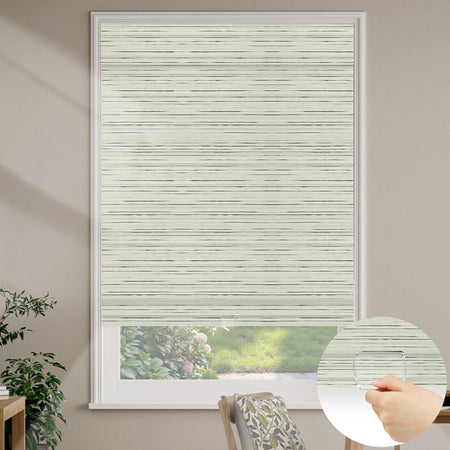 Kincmo Cordless Woven Wood Shades 50%/70%/100% Blackout - Designer