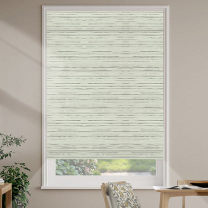 Kincmo Motorized Natural Woven Wood Shades 50%/70%/100% Blackout - Designer
