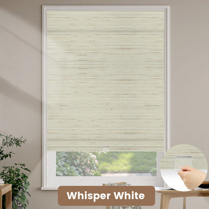 Kincmo Cordless Woven Wood Shades 50%/70%/100% Blackout - Designer