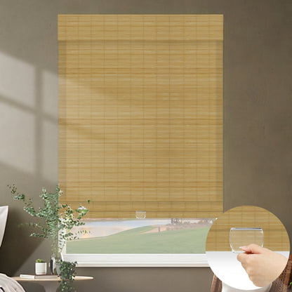 Kincmo Cordless 100% Bamboo Shades 50%/70%/100% Blackout - Pure Bamboo