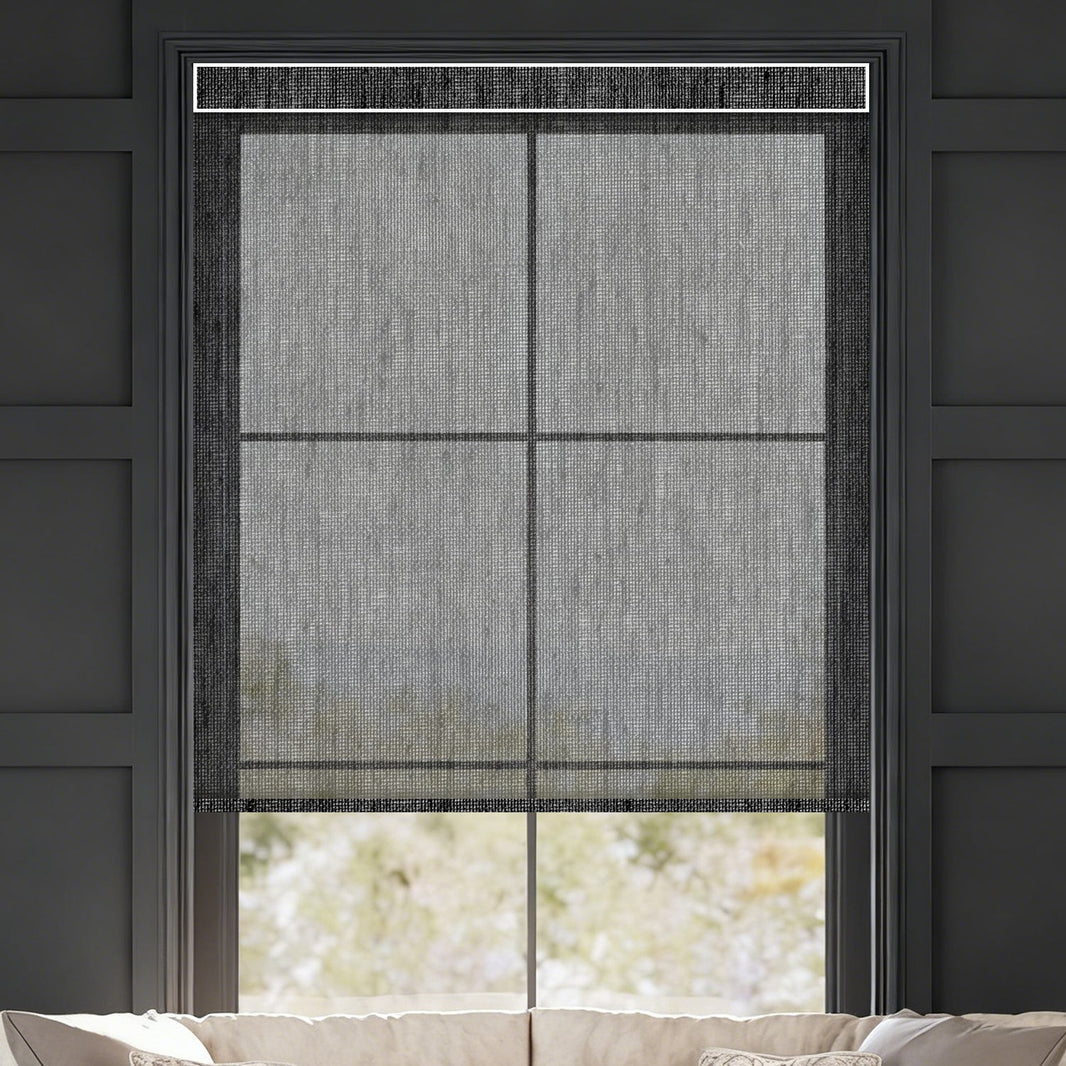 Kincmo Motorized Light Filtering Roller Shades 50% Blackout - Sheer