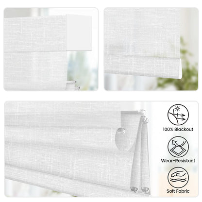 Kincmo Motorized Light Filtering Roman Shades 50% Blackout - Sheer